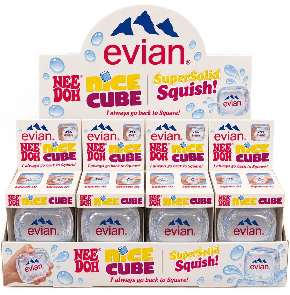 NeeDoh Nice Cube Evian Squishy - Display of 12