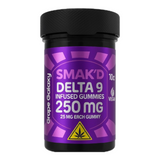 Smak'D Delta 9 250mg Vegan Gummies 10ct Bottle (MSRP $19.99)