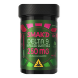 Smak'D Delta 9 250mg Vegan Gummies 10ct Bottle (MSRP $19.99)