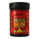 Smak'D Delta 9 250mg Vegan Gummies 10ct Bottle (MSRP $19.99)
