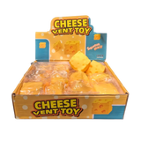 Cheese Vent Squeeze Toy - Display of 12