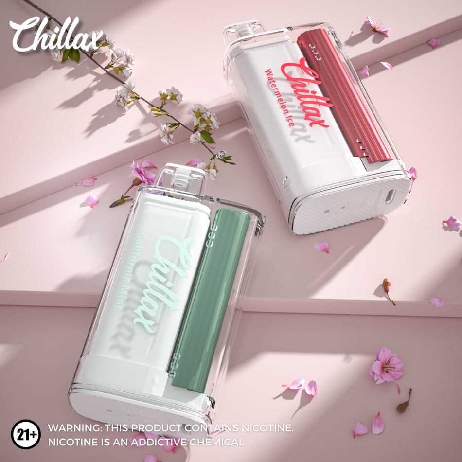 Chillax 15000 Puffs Disposable Vape - Display of 5 (MSRP $19.99 Each)