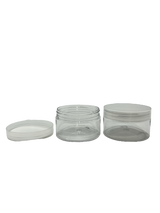 Clear Plastic Jar With Clear Plastic Screw Top Lid