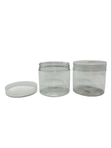 Clear Plastic Jar With Clear Plastic Screw Top Lid