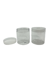 Clear Plastic Jar With Clear Plastic Screw Top Lid