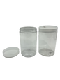 Clear Plastic Jar With Clear Plastic Screw Top Lid