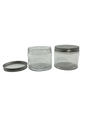 Clear Plastic Jar With Silver Screw Top Lid