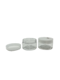 Clear Plastic Jar With White Screw Top Lid