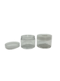 Clear Plastic Jar With White Screw Top Lid