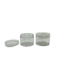 Clear Plastic Jar With White Screw Top Lid