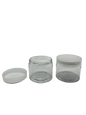 Clear Plastic Jar With White Screw Top Lid
