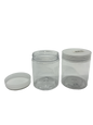 Clear Plastic Jar With White Screw Top Lid