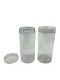 Clear Plastic Jar With White Screw Top Lid