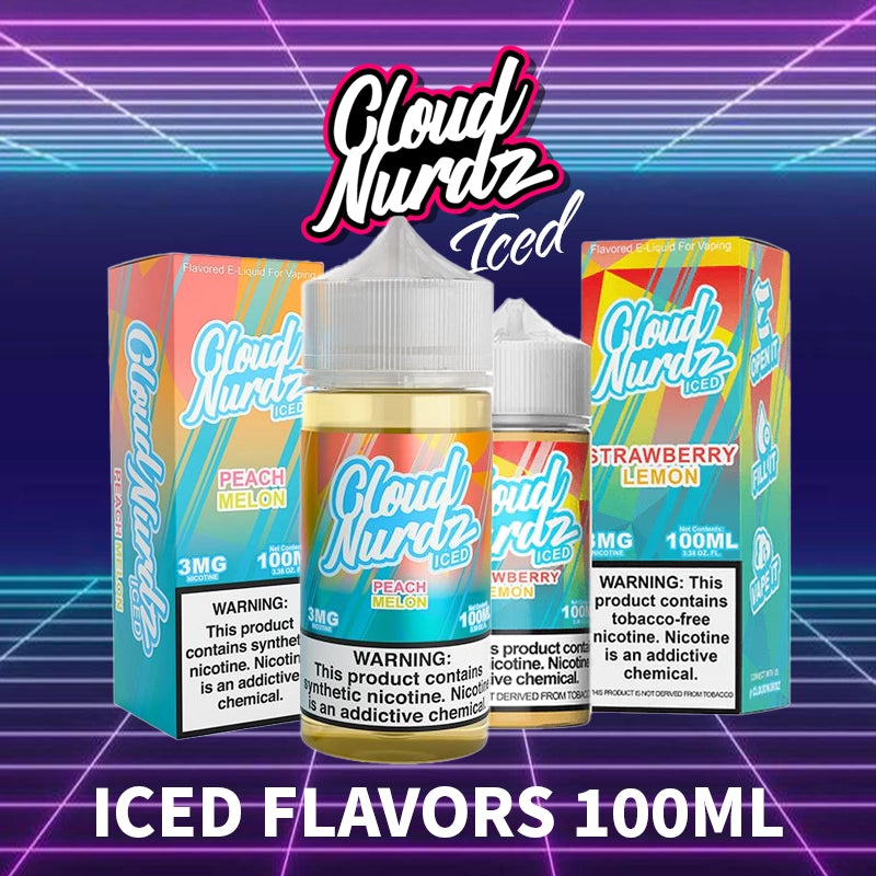 Cloud Nurdz ICED Synthetic E-Liquid 100mL (MSRP $24.99)