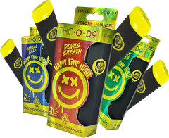 Happy Time High THC-O + D9 2g Disposable Vape - Display of 5 (MSRP $49.99 Each)