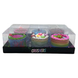 Crushers 63mm 4 Part Grinder Design GR404 6ct Display