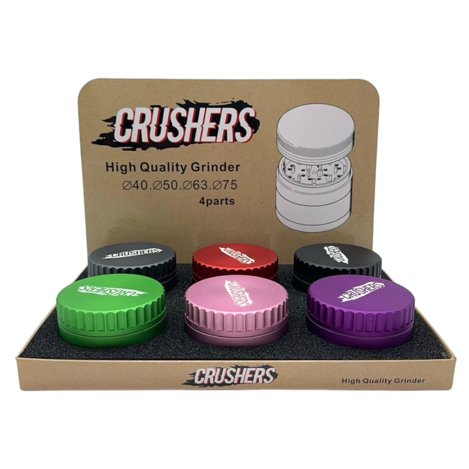 Crushers 70mm 4 Part Grinder Design GR252 6ct Display