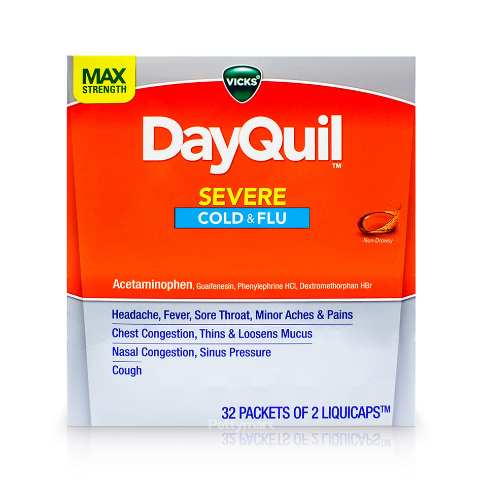 DayQuil Severe 2pk Liquicaps 32ct Display