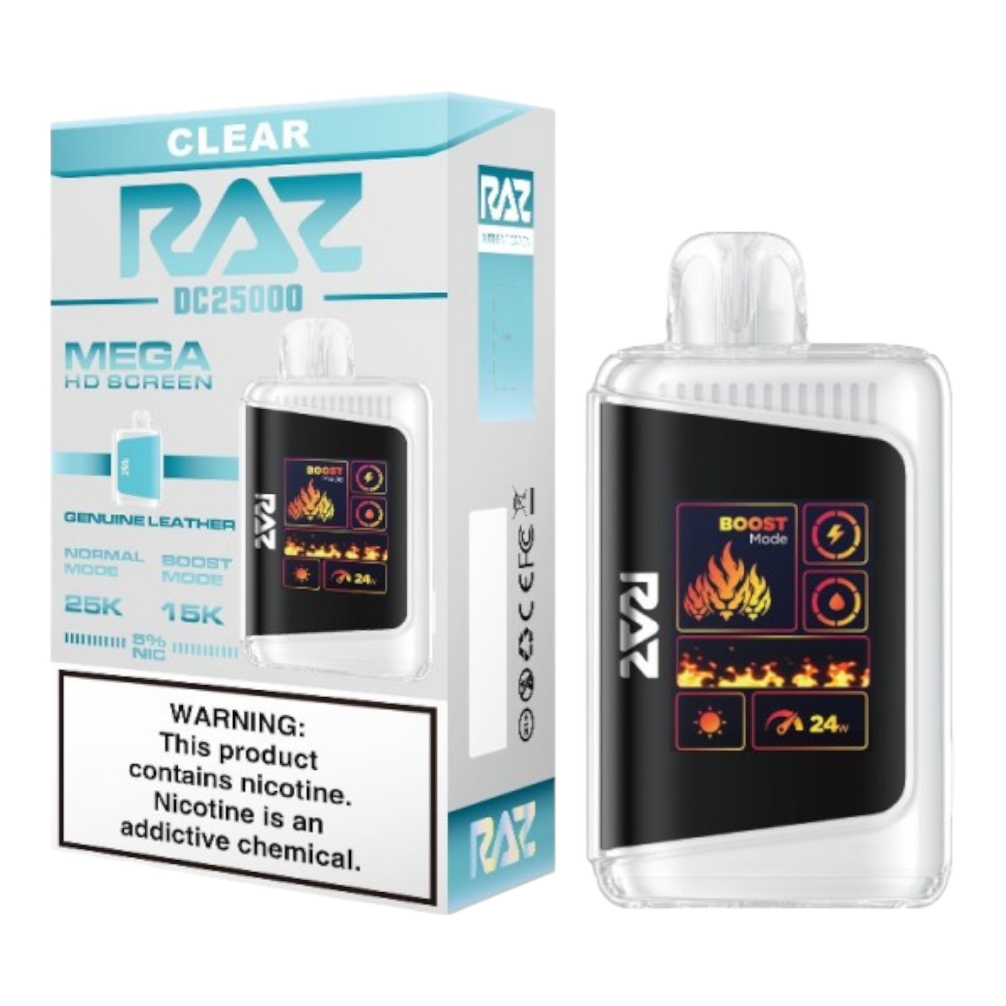 Raz LTX 25000 Disposable Vape - Display of 5 (MSRP $29.99 Each)