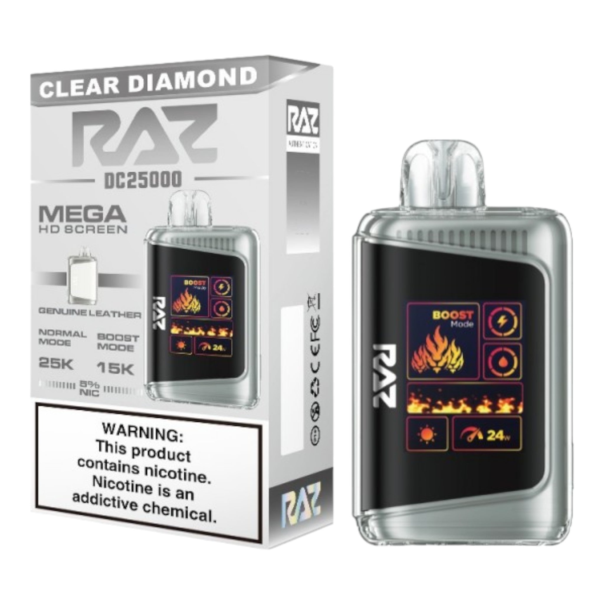 Raz LTX 25000 Disposable Vape - Display of 5 (MSRP $29.99 Each)