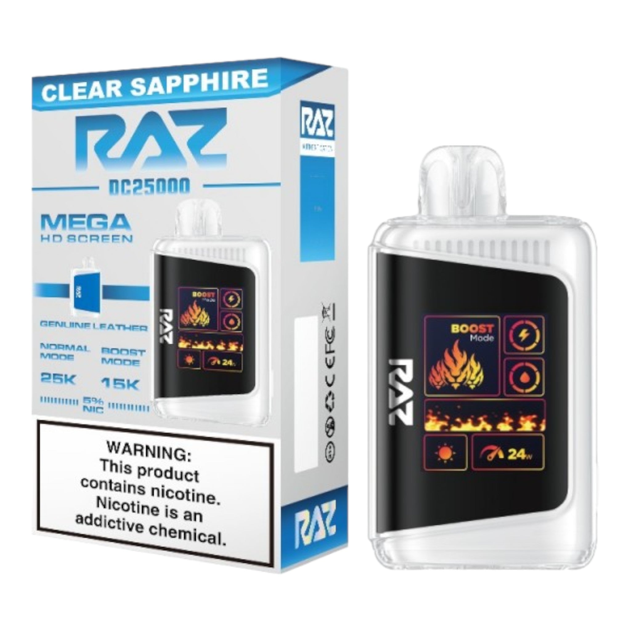 Raz LTX 25000 Disposable Vape - Display of 5 (MSRP $29.99 Each)