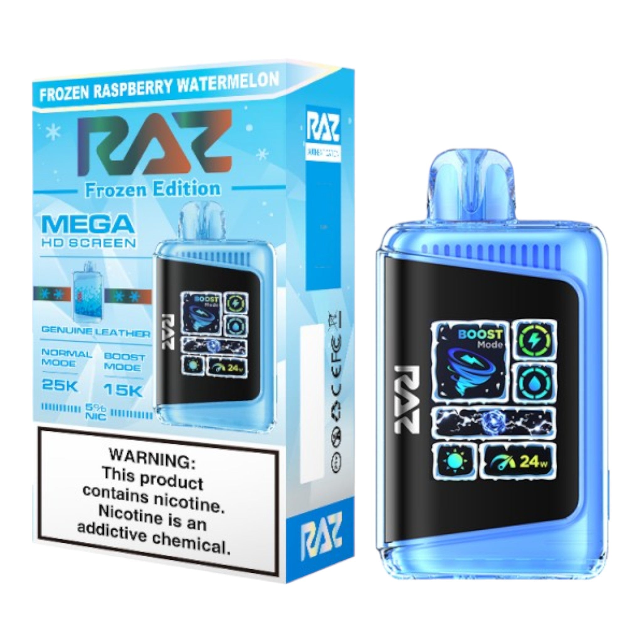 Raz LTX 25000 Disposable Vape - Display of 5 (MSRP $29.99 Each)