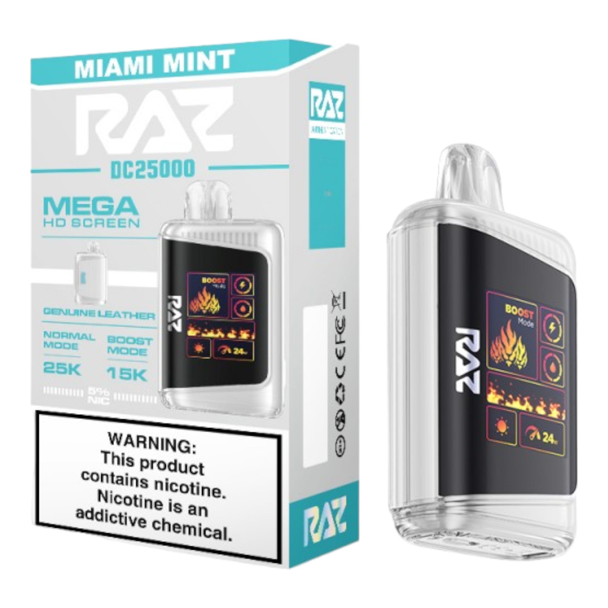 Raz LTX 25000 Disposable Vape - Display of 5 (MSRP $29.99 Each)