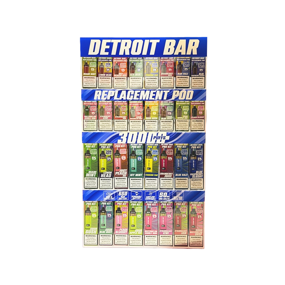Detroit Bar Pro 30K Puffs 12mL Disposable Vape - Display of 192