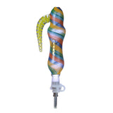 Clover Glass 4.9" Nectar Collector Ceramic Fitting With Nial & Glass Bowl (NC-301)