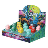 Clover Glass Carb Caps Cartoons Design - Display of 12