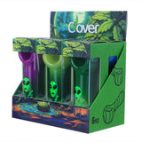 Clover Glass 5" Assorted Glass Hand Pipe - Display of 6 (WPF-654)