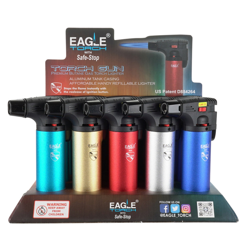 Eagle Torch Torch Gun Metal Tank Casing PT101M - Display of 12 (MSRP $11.99 Each)
