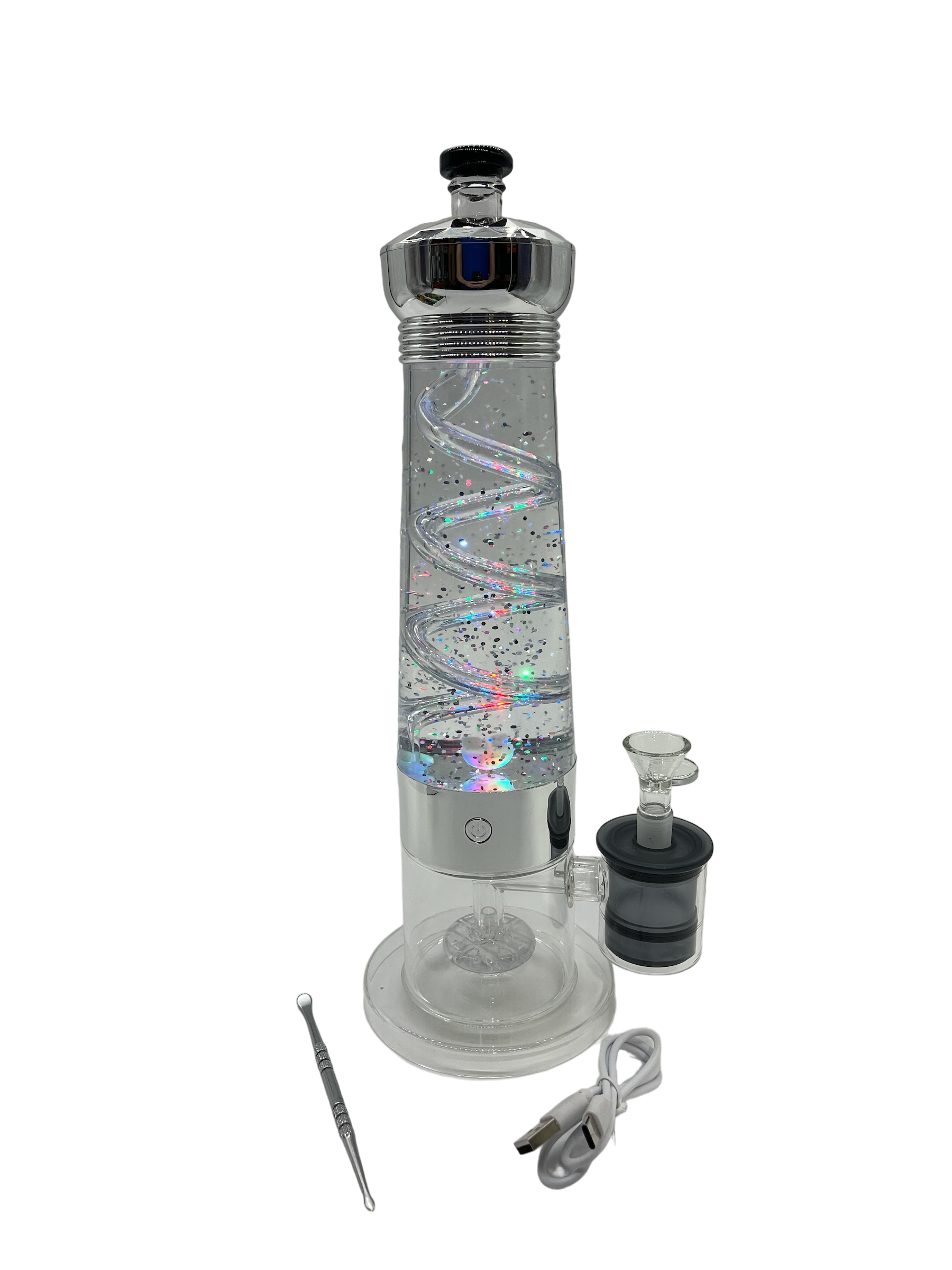 Electric Lava Lamp 13in Glass Bong (MSRP $69.99)