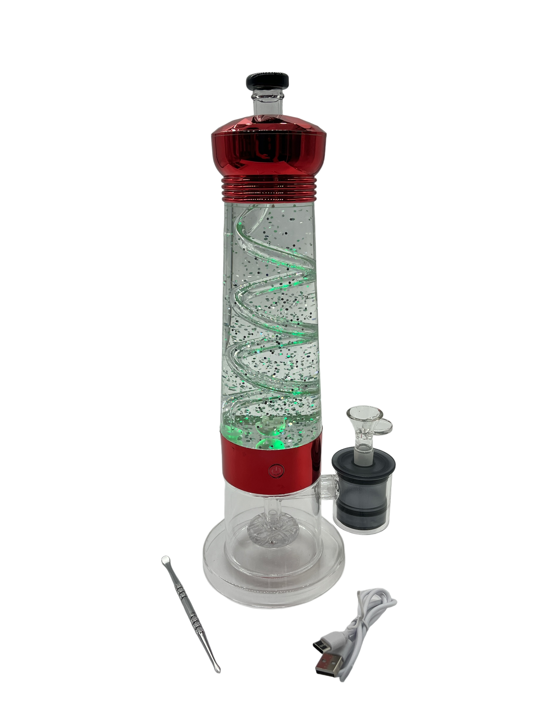 Electric Lava Lamp 13in Glass Bong (MSRP $69.99)