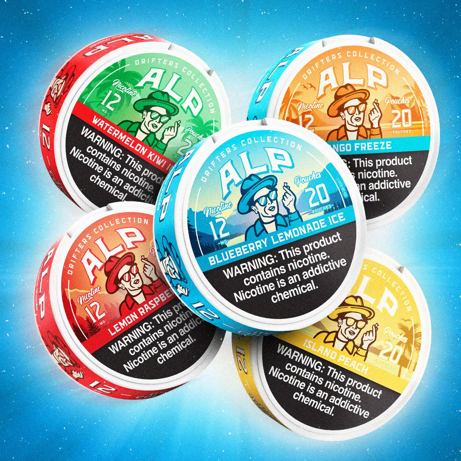 ALP Drifters Nicotine Pouches - 20 Pouches Per Can / Sleeve of 5 Cans