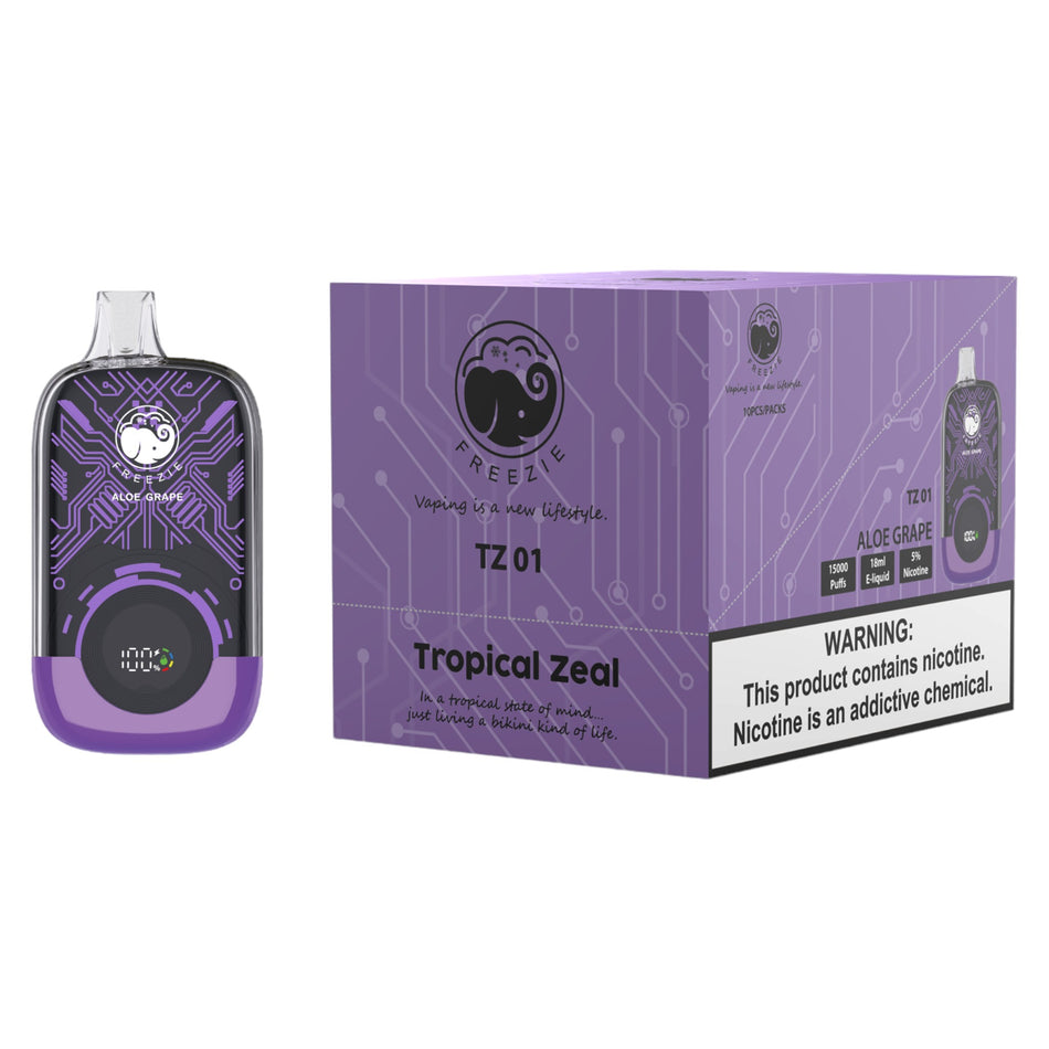 Freezie Tropical Zeal 15000 Disposable Vape 10ct Display (MSRP $14.99ea)