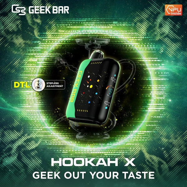 Geek Bar Hookah X DTL 25K 18mL Disposable Vape - Display of 5
