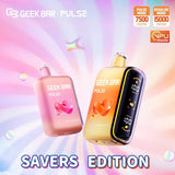 Geek Bar Pulse Savers Edition 15K Puffs Disposable Vape - Display of 5 (MSRP $29.99 Each)