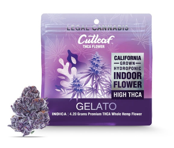 Cutleaf THCA Hemp Flower Indoor Exotics 4.2g - Display of 10 (MSRP $29.99 Each)