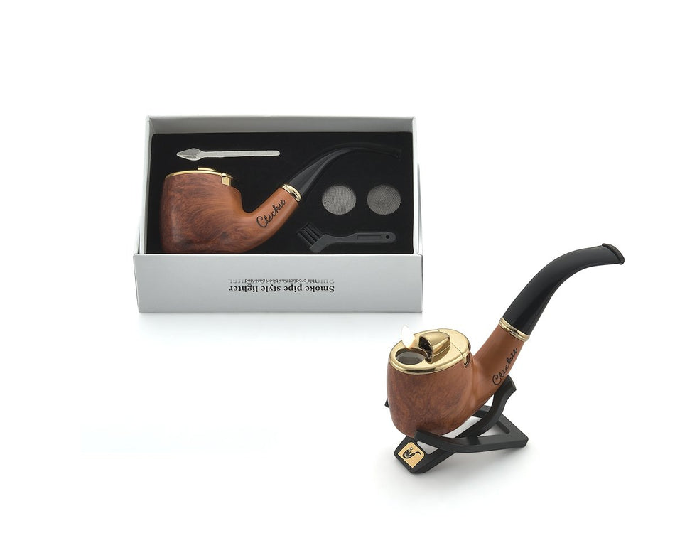 Clickit Wooden Pipe Lighter - Display of 5 (MSRP $32.99 Each)