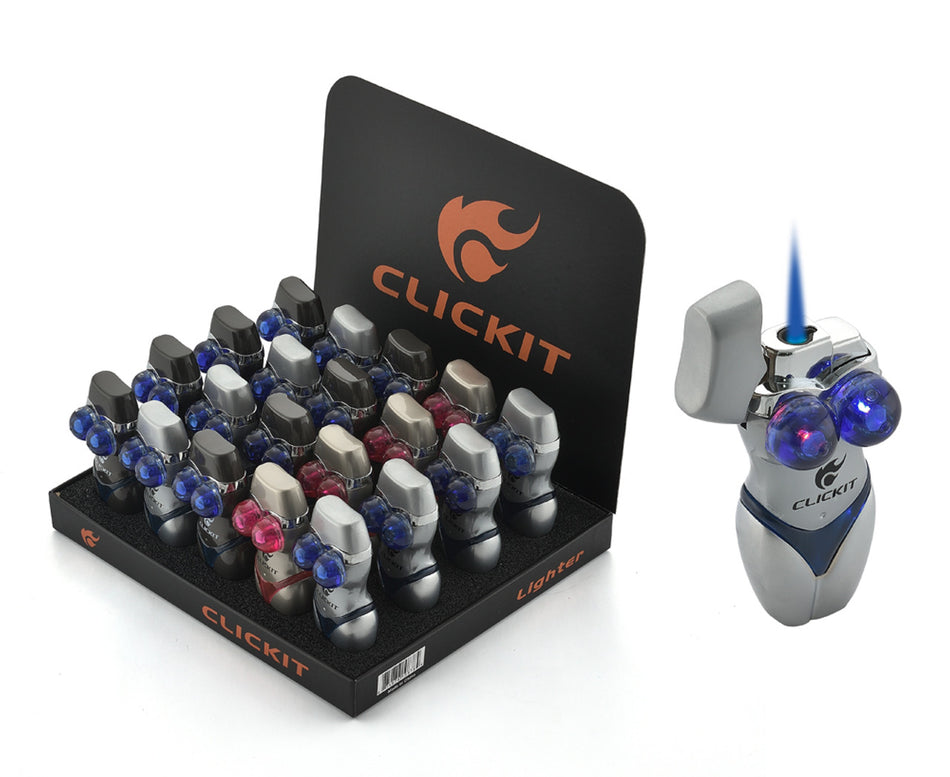 Clickit Light Up Body Figure Single Torch - Display of 20 (MSRP $14.99 Each)