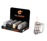 Clickit Handbag Flame Torch - Display of 20 (MSRP $14.99 Each)