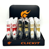 Clickit Cigarette Slide Flame - Display of 30 (MSRP $9.99 Each)