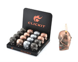 Clickit Skull Flame w/ Light & Sound - Display of 16 (MSRP $14.99 Each)