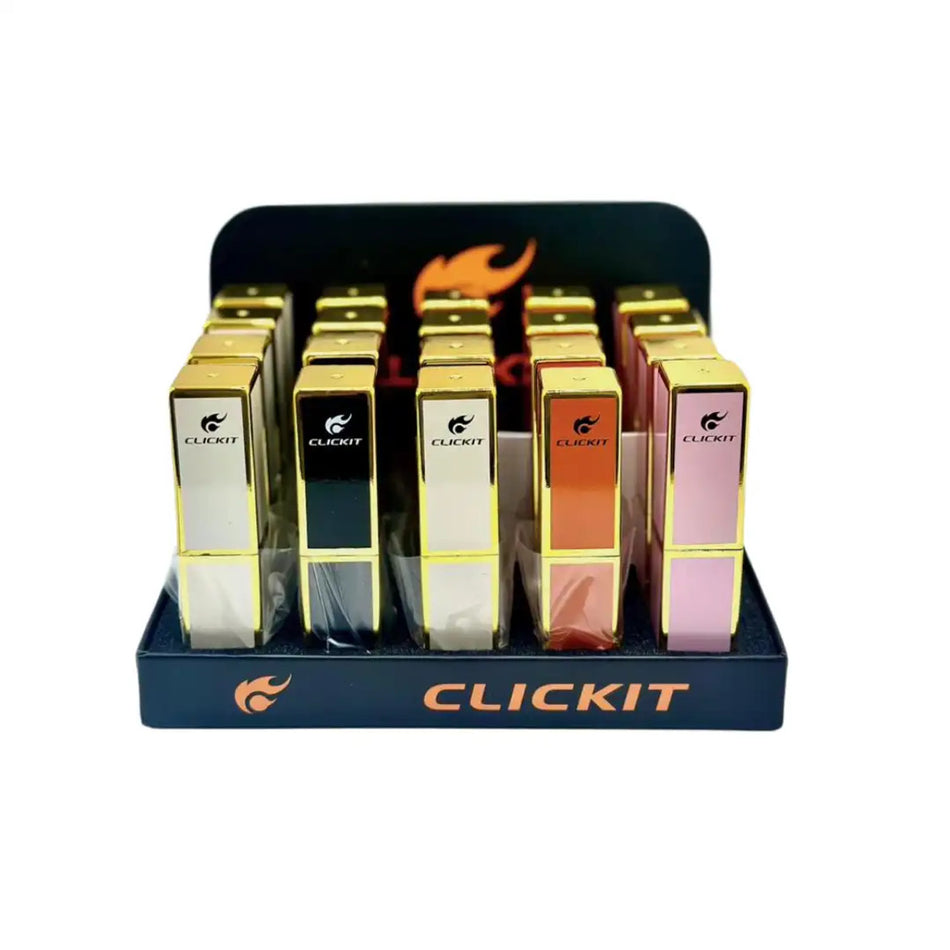Clickit Lipstick Slide Flame - Display of 20 (MSRP $14.99 Each)