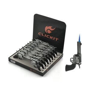 Clickit Revolver Gun Single Torch - Display of 16 (MSRP $14.99 Each)