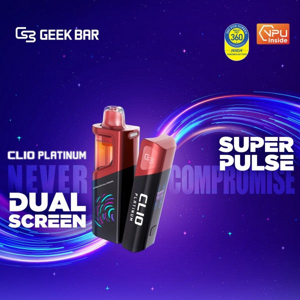 Geek Bar Clio Platinum 50K Puffs 16mL Disposable Kit - Display of 5