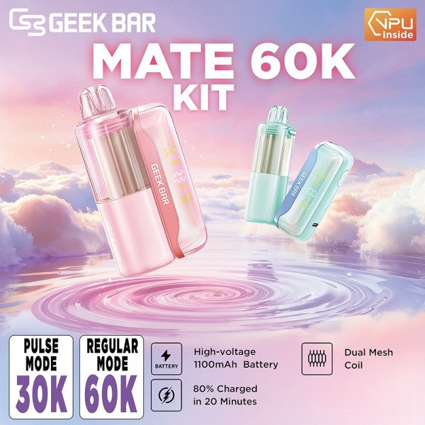 Geek Bar Mate 60K Puffs 15mL Disposable Kit - Display of 5