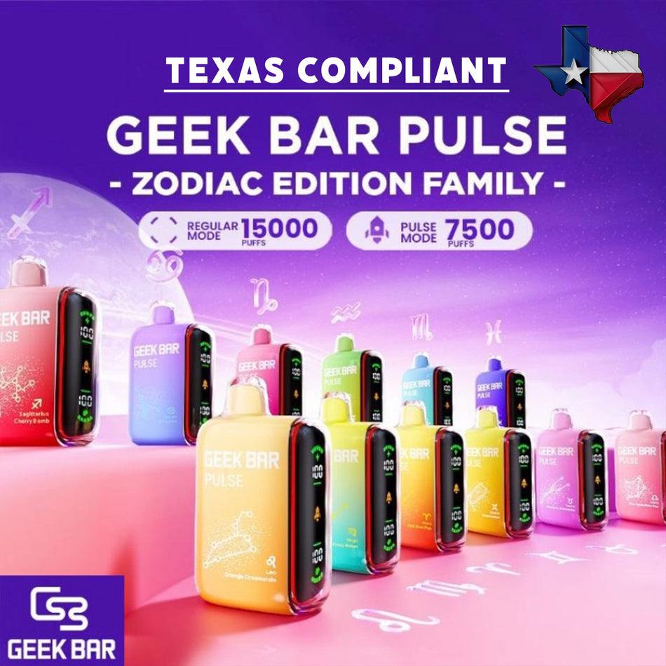 Geek Bar Pulse 15K Puffs Disposable Vape - Display of 5 (Texas Compliant)
