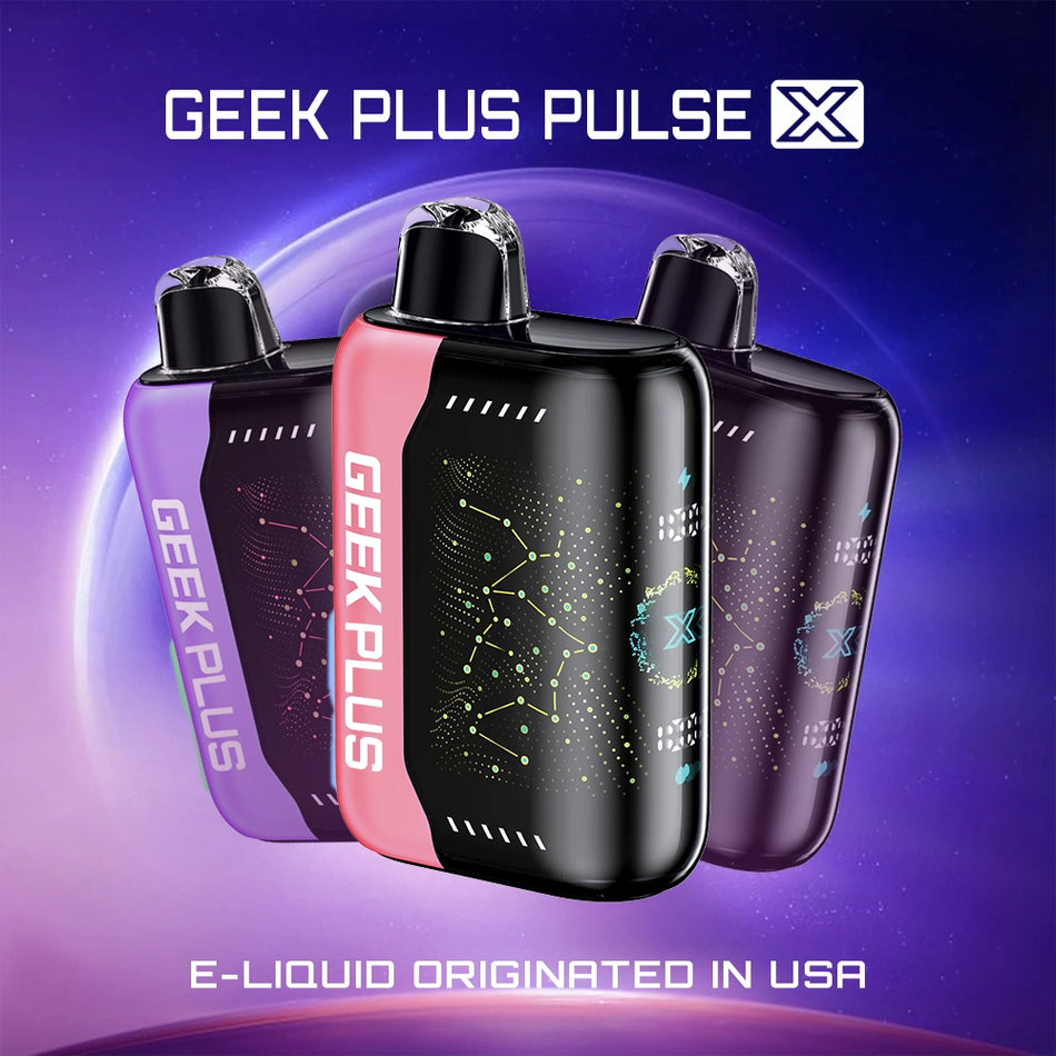 Geek Plus Pulse X 40K Puffs 20mL Disposable Vape - Display of 5 (MSRP $24.99 Each)